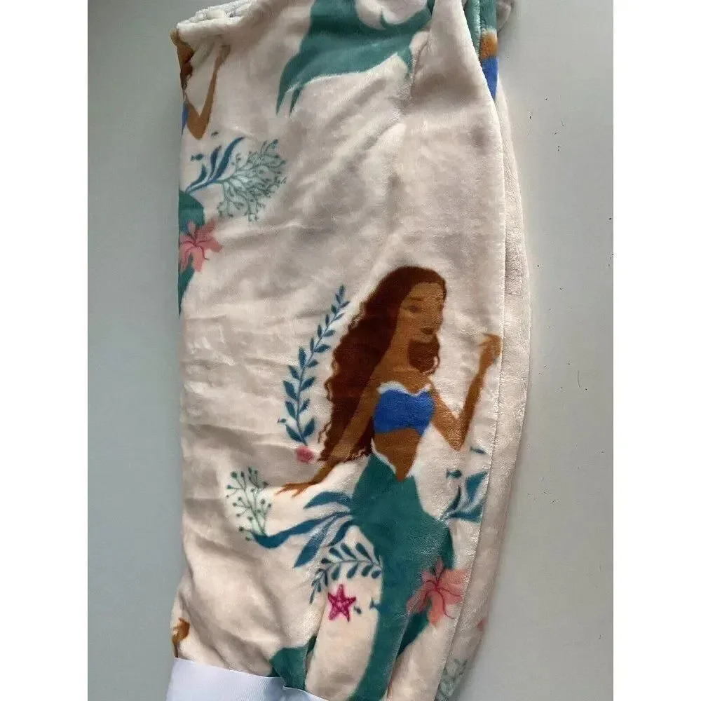 Disney‎ The Little Mermaid Live Action Movie Plush Throw Blanket 50 x 70” NEW